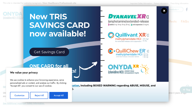 ONYDA™ XR (clonidine HCl) ADHD Medication