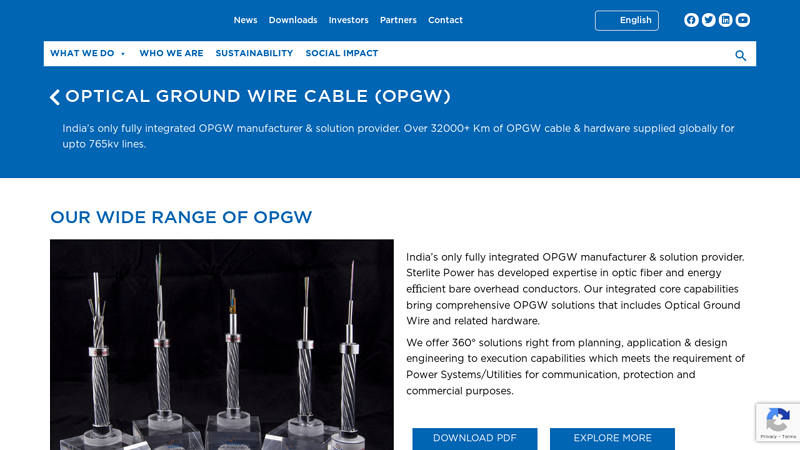 Optical Ground Wire Cable (OPGW)