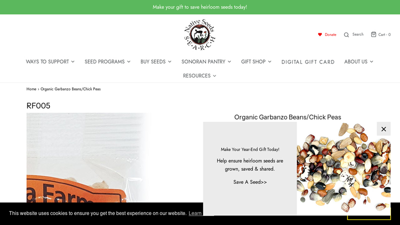 Organic Garbanzo Beans/Chick Peas