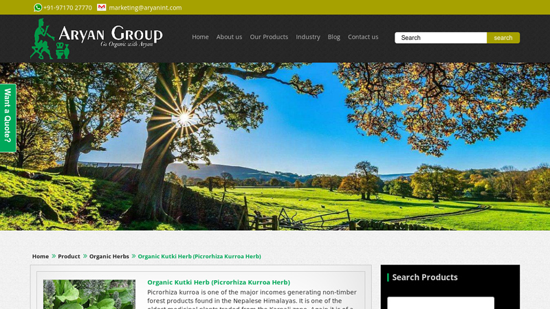 Organic Kutki Herb (Picrorhiza Kurroa Herb)