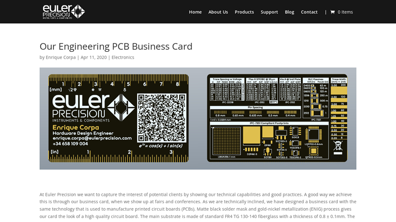 Our Engineering PCB Business Card