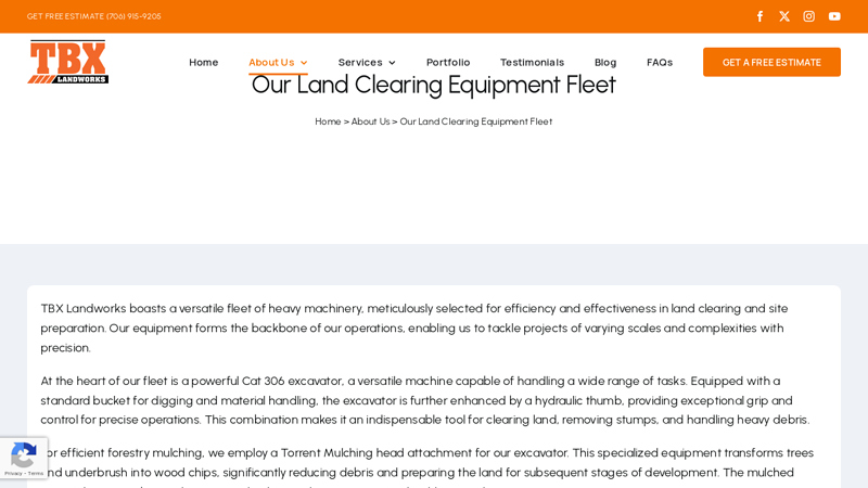 Our Land Clearing & Forestry Mulching Equipment Fleet