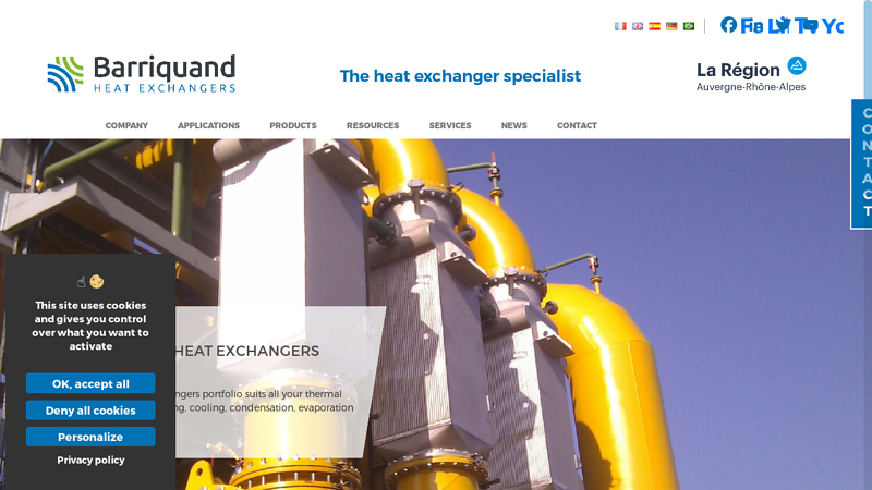 Our types of compact heat exchangers, heat transfer products