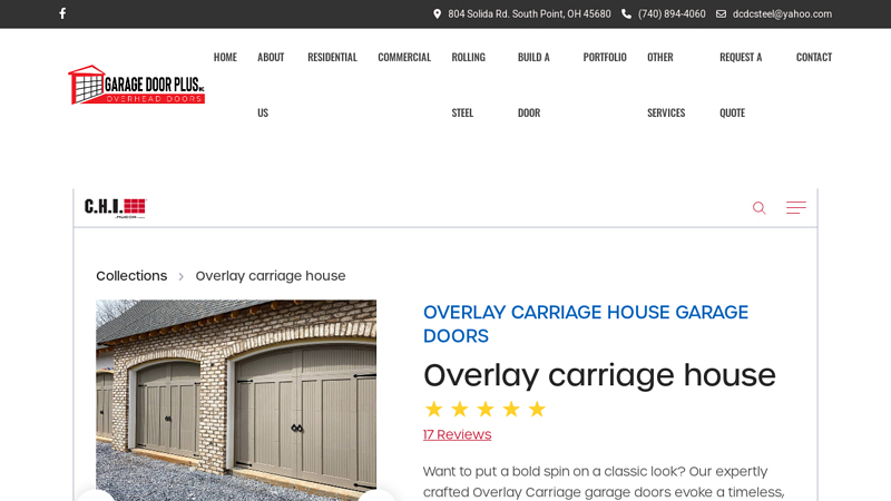 overlay carriage house garage doors