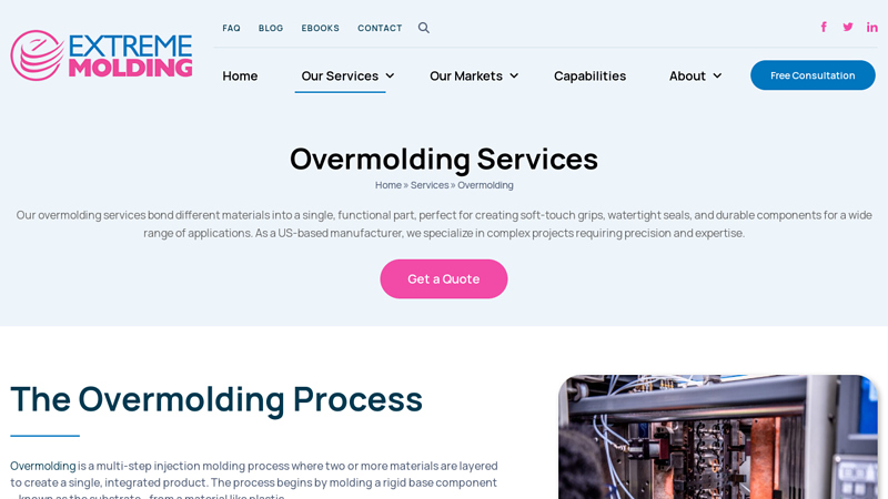 Overmolding Services for Plastic & Silicone