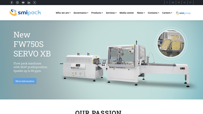 Packaging machines - Shrinkwrappers - Smipack