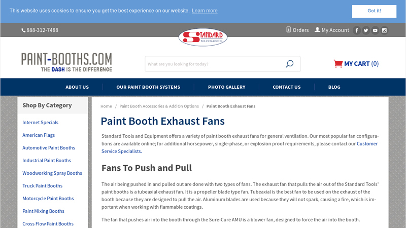 Paint Booth Exhaust Fans