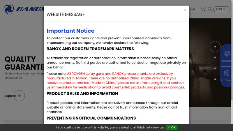 【Paint Spray Equipment Suppliers】Ranox