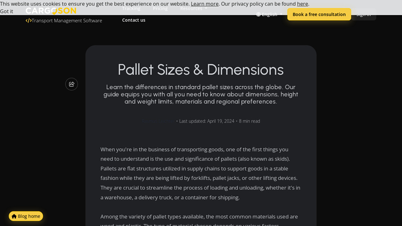 Pallet Sizes & Dimensions