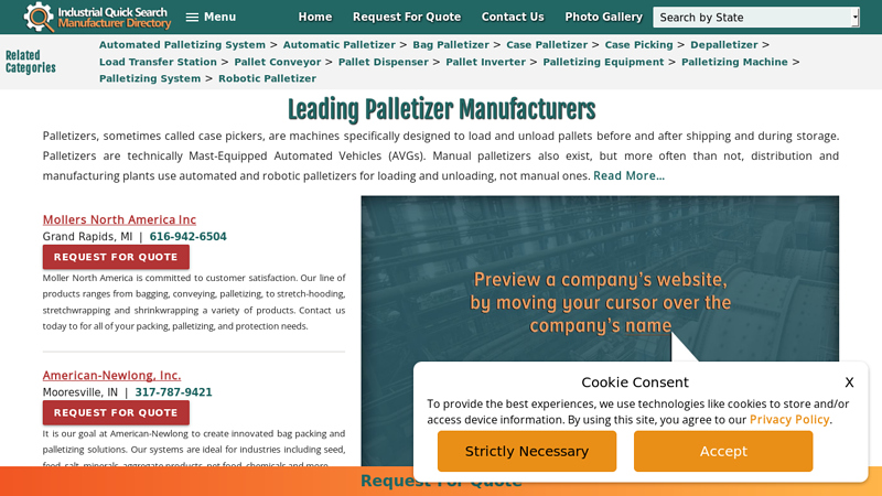 Palletizer Manufacturers