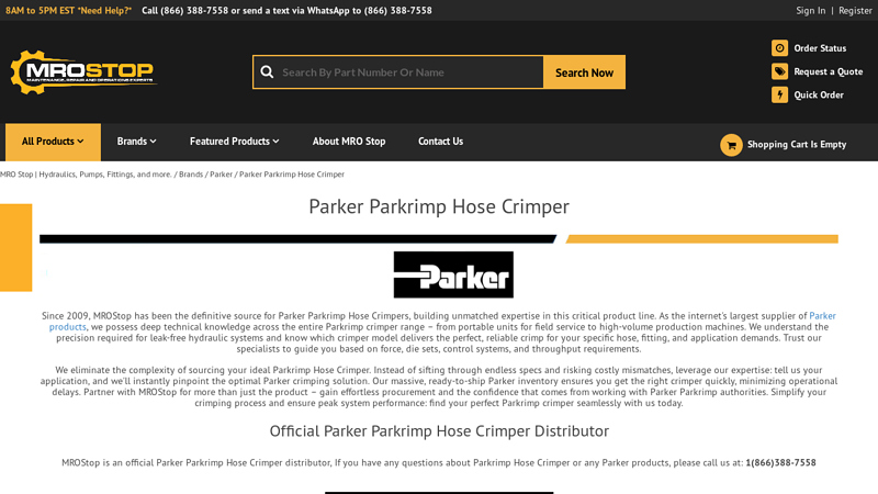 Parker Parkrimp Hose Crimper Catalog