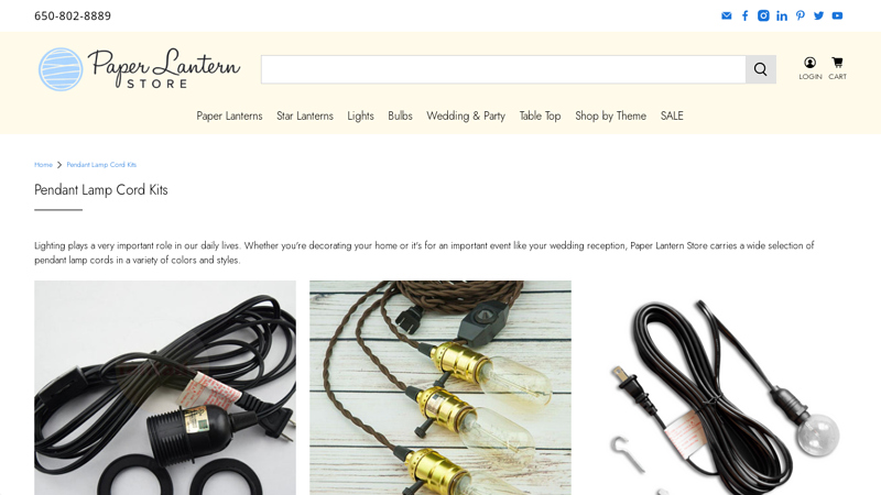 Pendant Lamp Cord Kits
