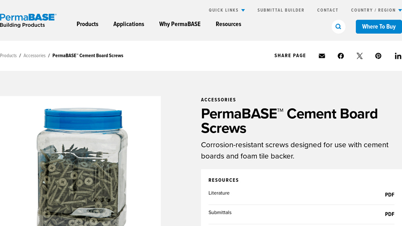 PermaBASE™ Cement Board Screws