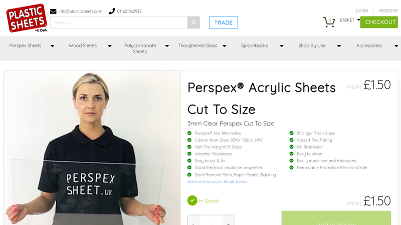 Perspex Acrylic Sheet Cut To Size