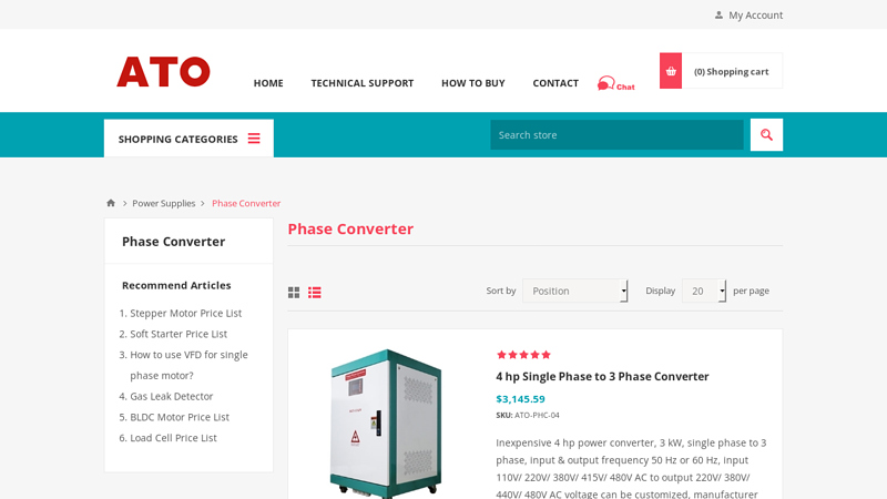 Phase Converter, Single Phase to Three Phase Converter