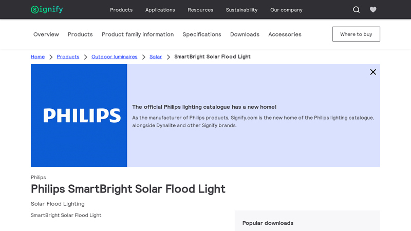 Philips SmartBright Solar Flood Light
