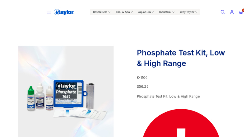 Phosphate Test Kit, Low & High Range