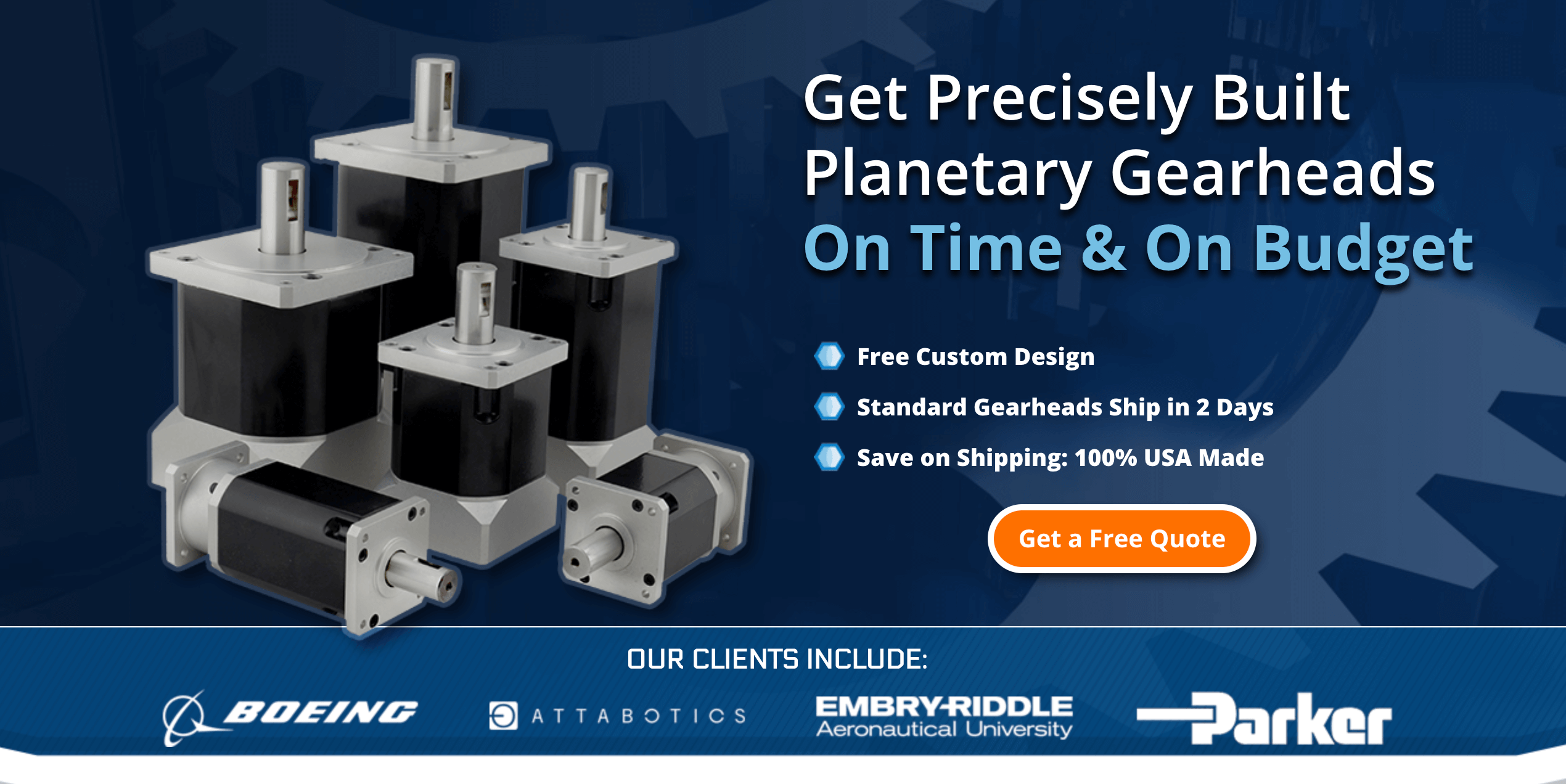 Planetary Gearheads On Time & On Budget - Made in USA
