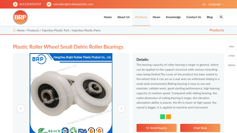 Plastic Roller Wheel Small Delrin Roller Bearings