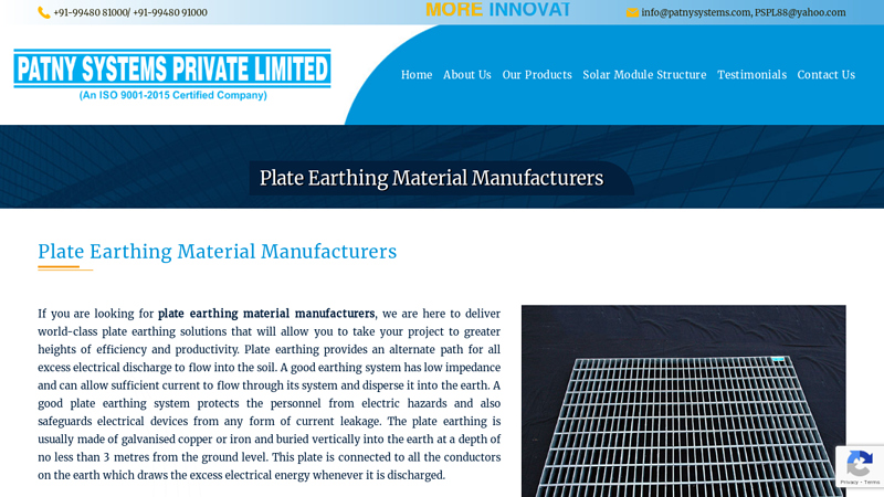 Plate Earthing Material Manufacturers