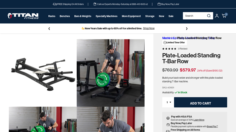 Plate-Loaded Standing T-Bar Row