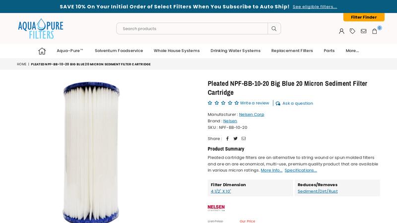 Pleated NPF