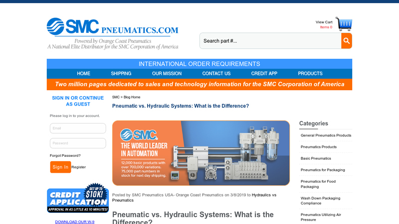 Pneumatic vs. Hydraulic Systems