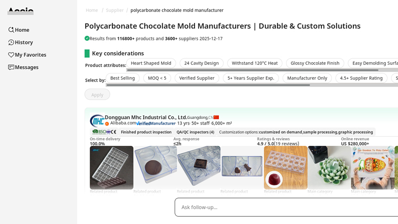 Polycarbonate Chocolate Mold Manufacturers