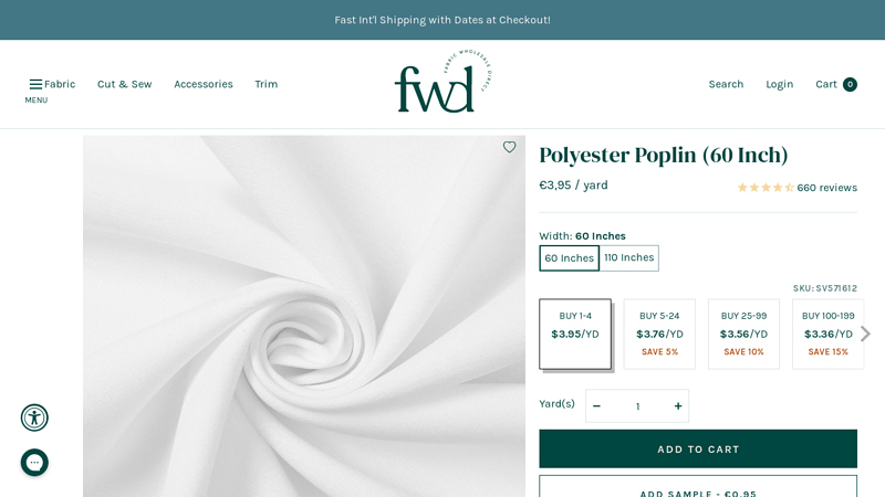 Polyester Poplin (60 Inch)