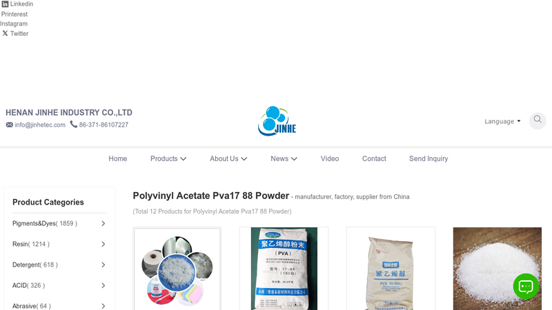Polyvinyl Acetate Pva17 88 Powder