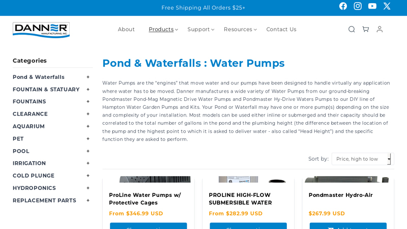 Pond & Waterfalls : Water Pumps