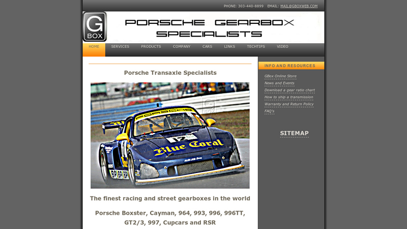 PORSCHE RACING AND STREET GEARBOXES
