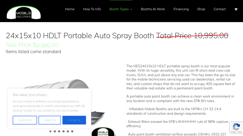 Portable Auto Spray Booth