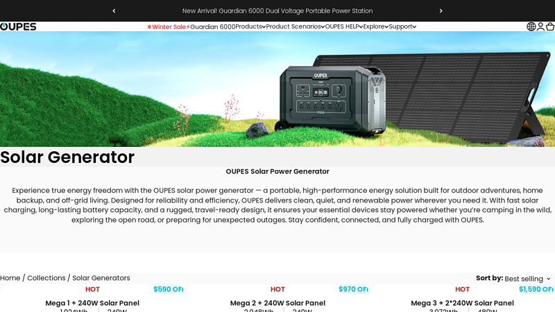 Portable Solar Power Generator Kit