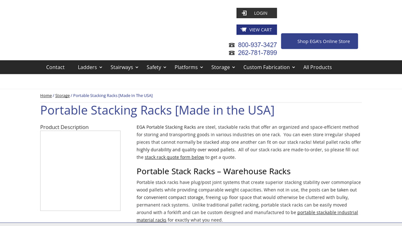 Portable Stacking Racks