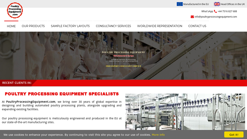 Poultry Processing Equipment, systems and factory development ...