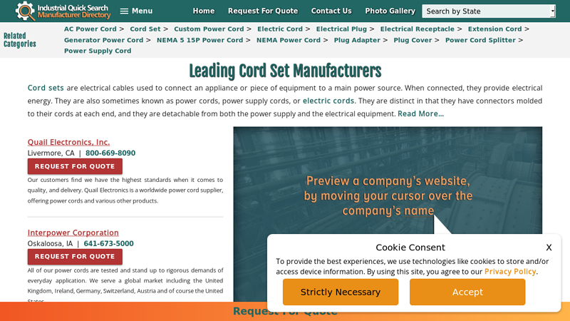 Power Cord Manufacturers