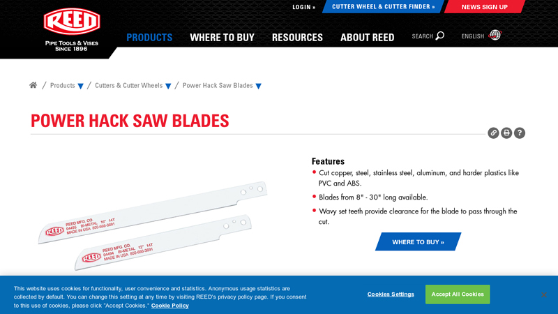 Power Hack Saw Blades