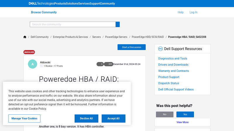 Poweredge HBA / RAID; SAS2308