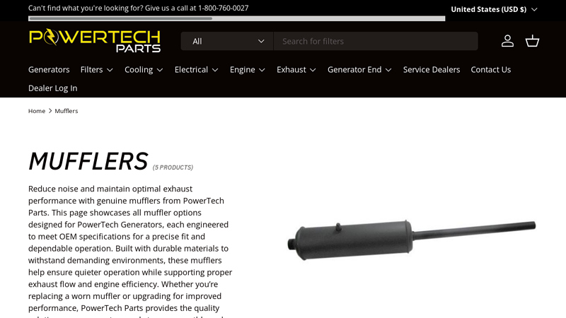 PowerTech Generator Mufflers