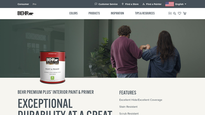 PREMIUM PLUS® Durable Interior Paint & Primer