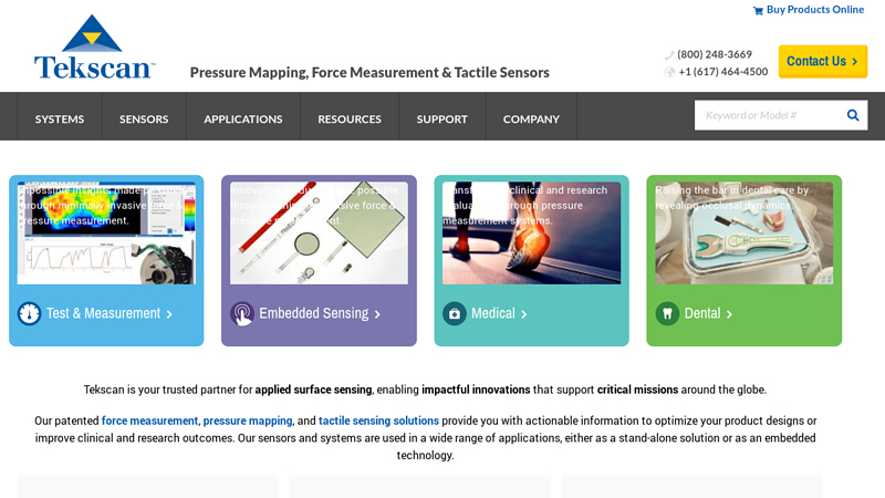 Pressure Mapping, Force Measurement, & Tactile Sensors