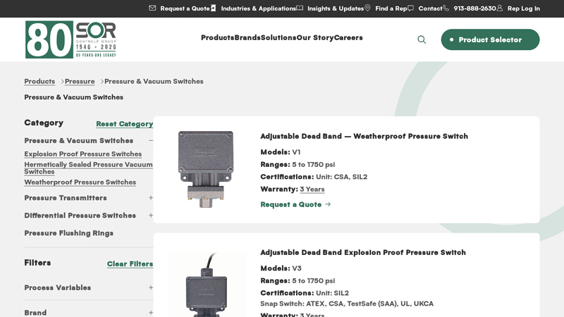 Pressure & Vacuum Switches