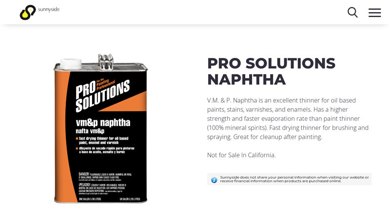 PRO SOLUTIONS NAPHTHA