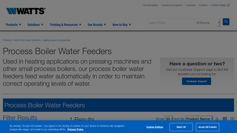 Process Boiler Water Feeders