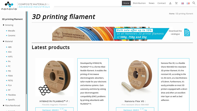 Product categories 3D printing filament