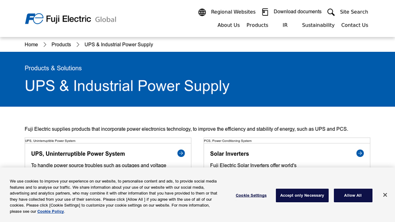 Products & Solutions UPS & Industrial Power Supply