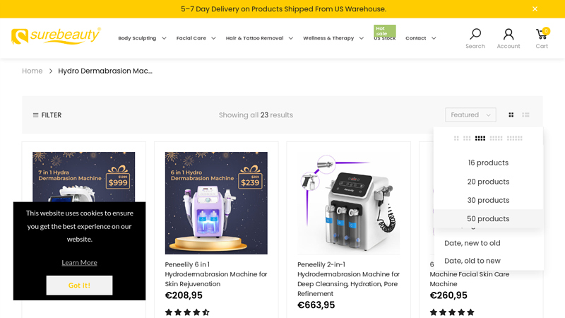 Professional Hydro Dermabrasion Machines for Spas & Clinics
