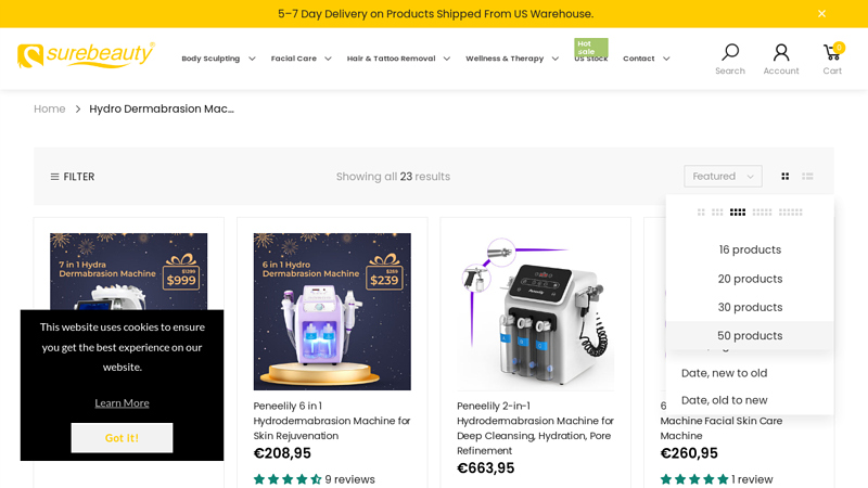 Professional Hydro Dermabrasion Machines for Spas & Clinics