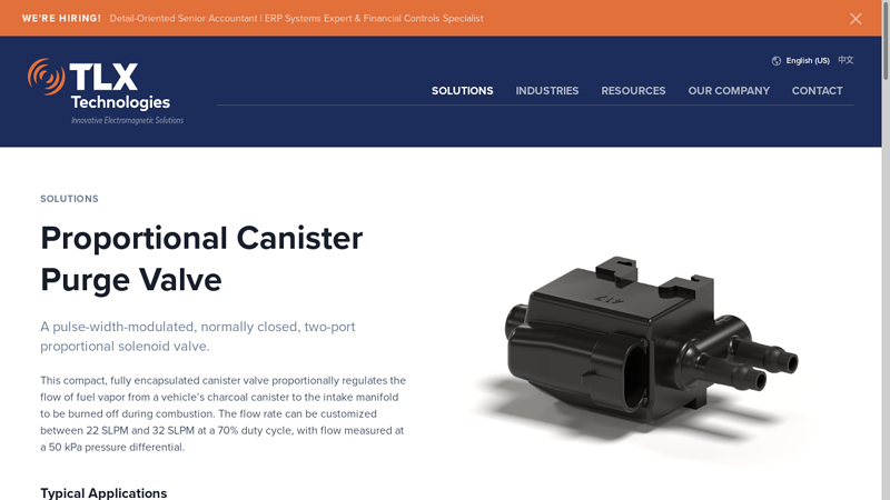 Proportional Canister Purge Valve
